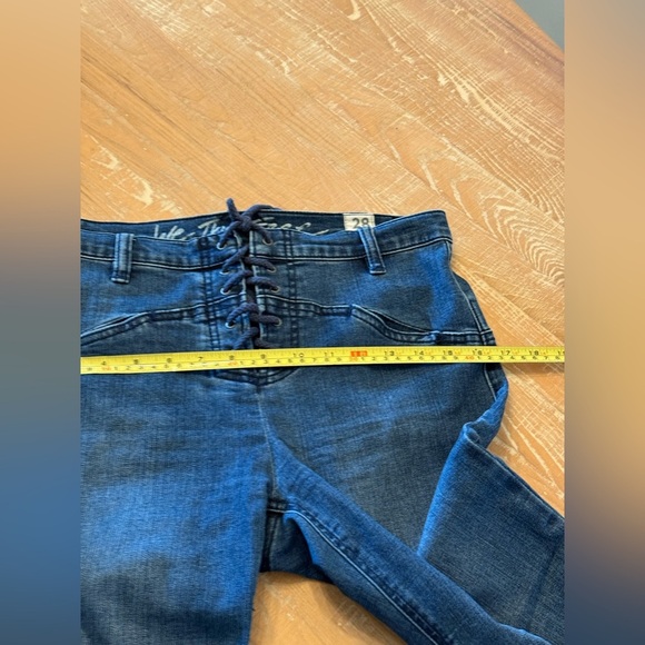 Free People Indigo Lace-Up Flare Jeans - Picture 7 of 10